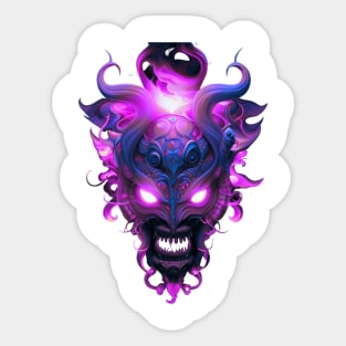 pink blue monster Sticker